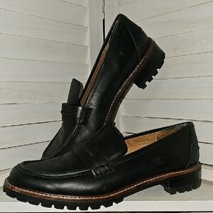 Madewell Black Leather Women's Corinne Lugsole Loafers